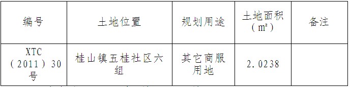 云南新平县国土局国有建设用地使用权供应信息