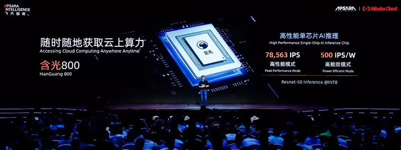 △2019杭州云栖大会现场：含光芯片介绍。图源网络.jpg