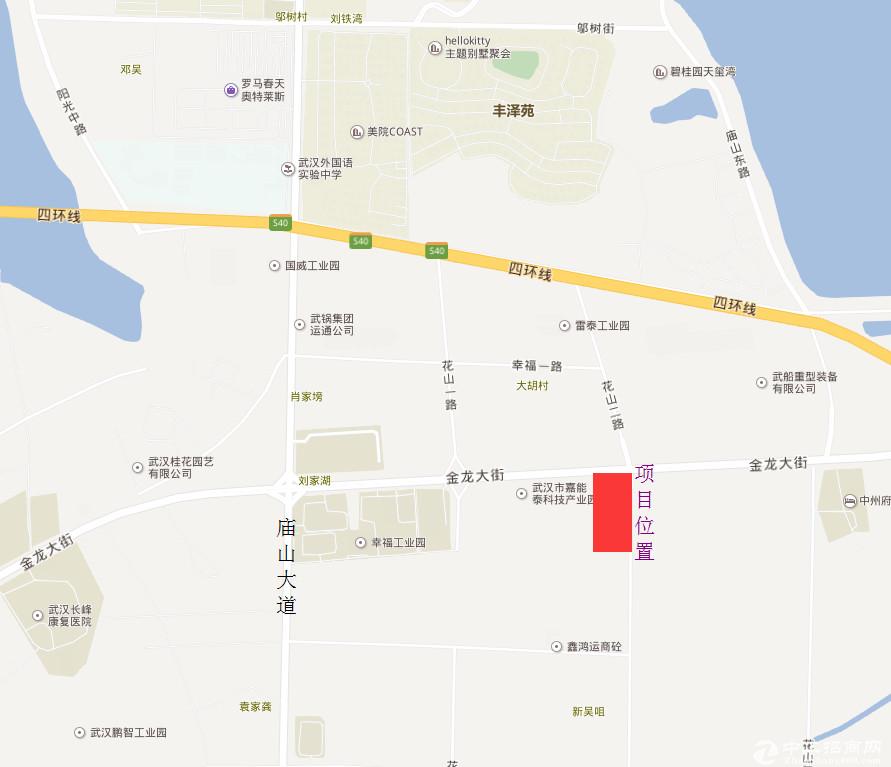 江夏庙山紧邻主干道汽车电子产业园1至3千平新建厂房出售