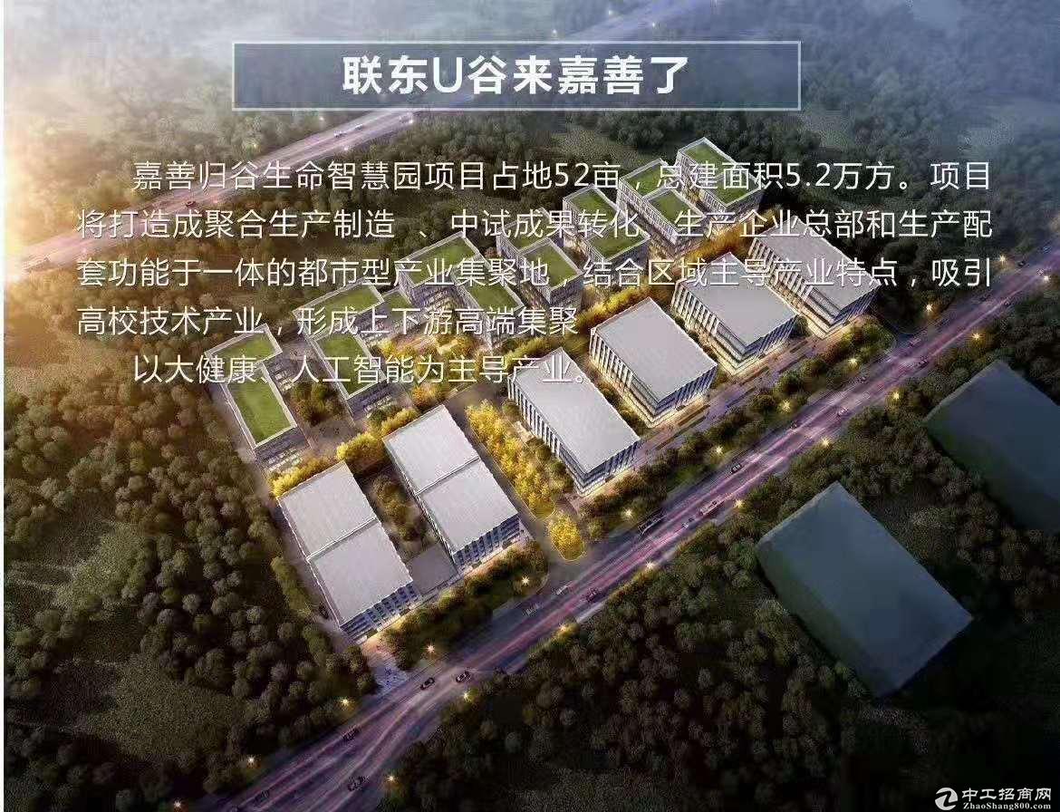 上海周边嘉善智能制造园600−4200方厂房开发商直售，50年产权